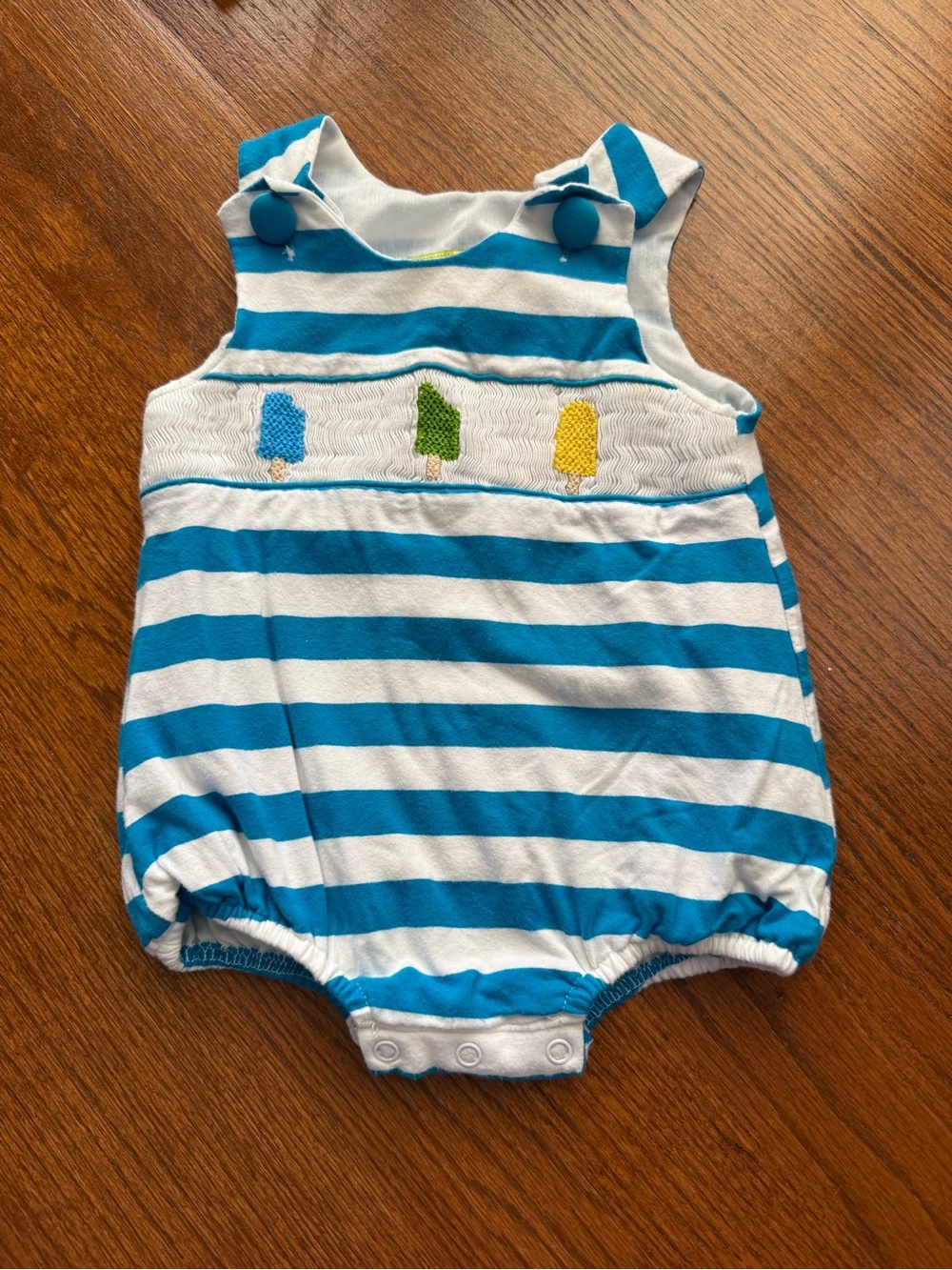 Sweet LaRose Smocked Popsicle Bubble Romper 6M